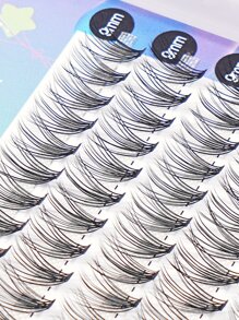 MAGEFY 240 Clusters Of Fishtail Segmented Mixed Style Eyelashes, With Longer Curls C Personal DIY Eyelashes Of Different Lengths, Natural Soft Handmade Eyelashes For Everyday Use, Manga Eyelashes For Travel Lash Clusters, Eyelash Clusters, Individual Eyelashes, Lashes, Fake Lashes - Black - View 6