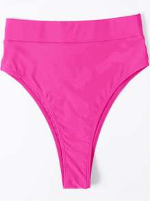 SHEIN Swim High Waisted Bikini Panty,Summer Beach