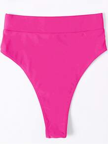 SHEIN Swim High Waisted Bikini Panty,Summer Beach