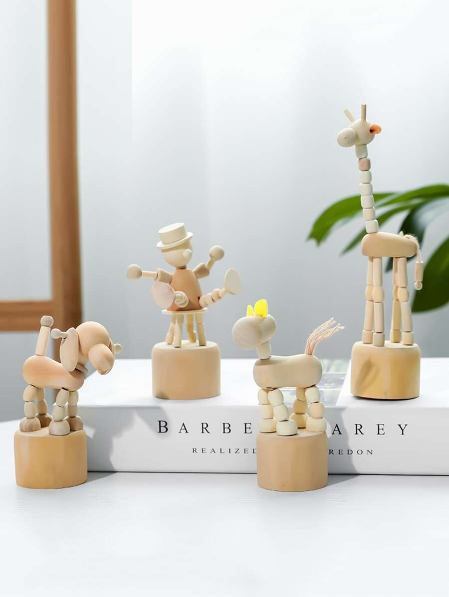 1 pieza objeto decorativo de dibujos animados de madera - Ver 1