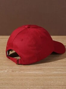 Men Letter Graphic Baseball Cap Casual - Red - View 3