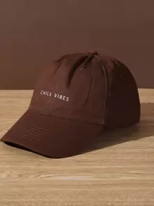 Men Letter Graphic Baseball Cap Casual - Brown - View 4
