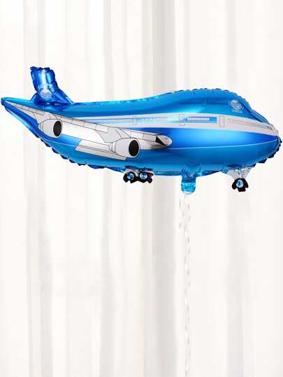 kumozawa قطعة واحدة بالون طائرة فويل كبير الحجم بلون أزرق، مجموعة ديكور حفلة ذات موضوع الفضاء، بالون طائرة ضخم، ديكور خارجي لحفلة عيد الميلاد (القش غير مضمن)