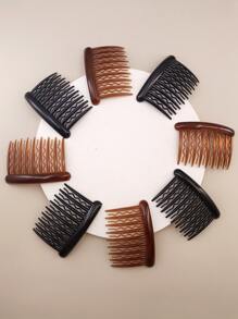 8pcs/Pack Ladies' Plastic Wavy Hair Comb, Suitable For Daily Use Casual - Multicolor - View 1