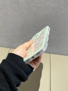 Funda para móvil con estampado de flor y letra - transparente - Ver 4