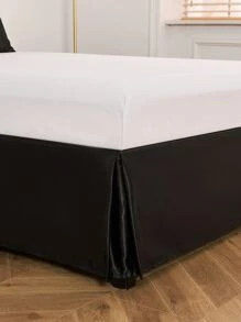 1pc Plain Bed Skirt - Black - View 4