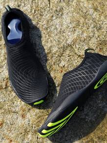 Men Plaid Pattern Creek Shoes - Black - View 7