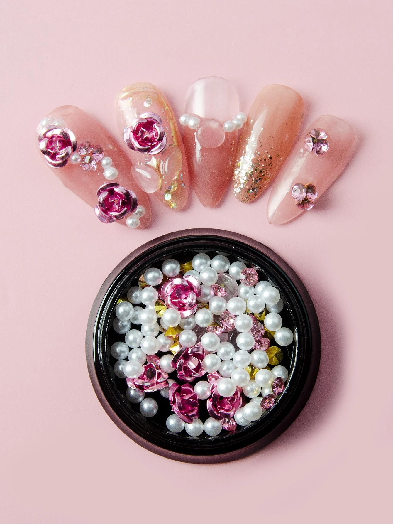 1box Rose Design Nail Art Decoration | SHEIN USA