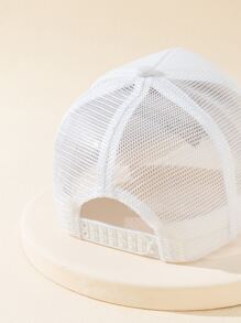 字母圖案網眼棒球帽 - 白色 - 查看 3