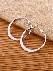 極簡風格圓耳環