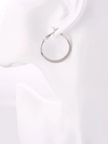 極簡風格圓耳環