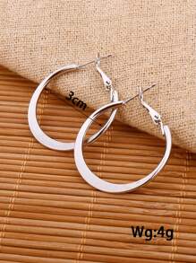 極簡風格圓耳環