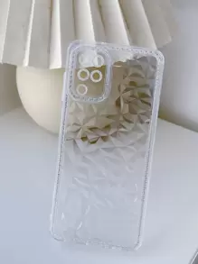 鑽石紋理質感手機外殼 - 無色 - 查看 2