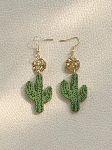 Pendientes largos cactus