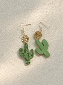 Pendientes largos cactus