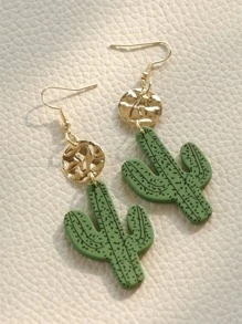 Pendientes largos cactus