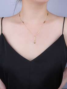 星形墜飾項鍊 - 金黃色 - 查看 1