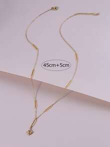 星形墜飾項鍊 - 金黃色 - 查看 4