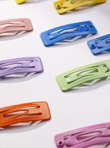 20入組隨機色幾何髮夾 - 彩色 - 查看 3