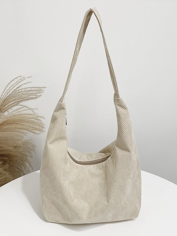 Minimalist Corduroy Shoulder Bag SHEIN USA