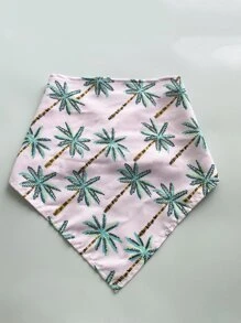 1pc Coconut Tree Print Pet Bandana - Dusty Pink - View 4