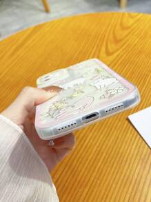 Cartoon Cat Clear Phone Case - Multicolor - View 4