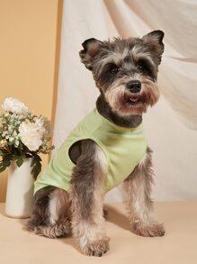 1pc Watermelon & Letter Graphic Pet Tank - Green - View 6