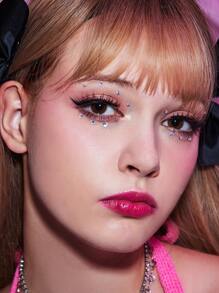 ROMWE 1sheet Rhinestone Eye Tattoo Sticker - Multicolor - View 1