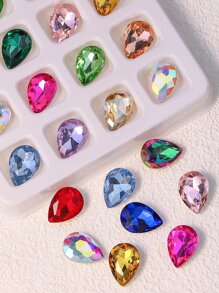 20 Đồ trang trí nghệ thuật móng tay 3D Waterdrop Rhinestone - Nhiều màu - Xem 4