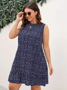 SHEIN Clasi Plus Rochie Ditsy cu imprimeu floral