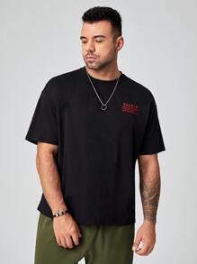 Manfinity RebelGame Nam Áo thun Bông Bản in rồng Trung Quốc - màu đen - Xem 2