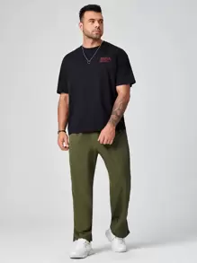 Manfinity RebelGame Nam Áo thun Bông Bản in rồng Trung Quốc - màu đen - Xem 4