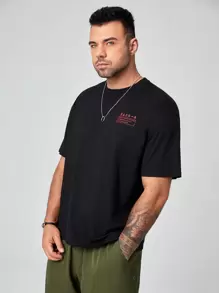 Manfinity RebelGame Nam Áo thun Bông Bản in rồng Trung Quốc - màu đen - Xem 5