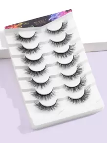 MAGEFY MAGEFY 7 pares de pestañas postizas naturales, pestañas gruesas y esponjosas y rizadas para uso en fiestas, pestañas manga, artículos esenciales para viaje,pestañas pestans extensiones de pestañas