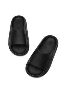 Kids' Classic Indoor & Outdoor Slippers, Anti-Slip & Durable, Black, Popular For Boys - Black - View 4