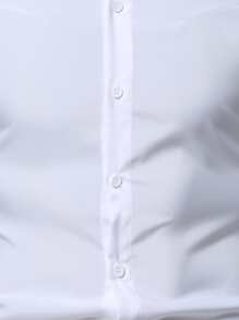 Manfinity Homme Men Mock Neck Button Up Shirt