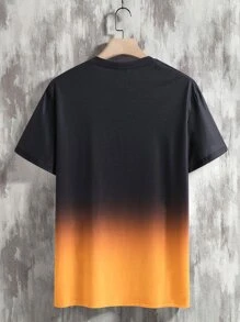 Manfinity Homme Men Ombre Letter Graphic Tee - Multicolor - View 3