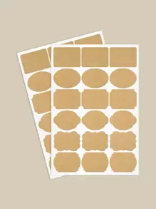 36pcs Geometric Shaped Sticker - Brown - View 1