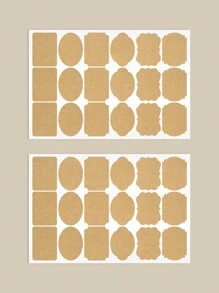 36pcs Geometric Shaped Sticker - Brown - View 2