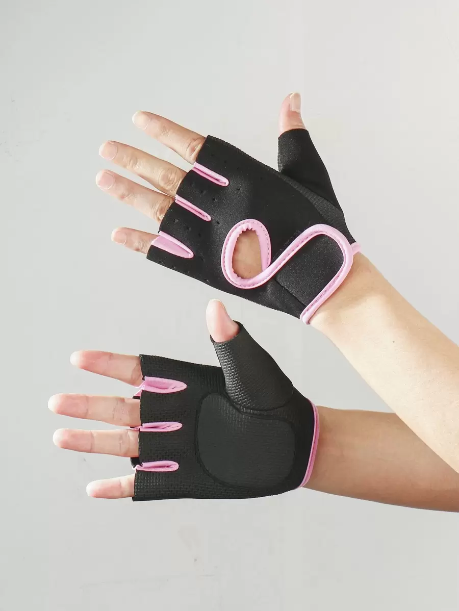 1 Pair Fitness Workout Neoprene Weightlifting Non-Slip Sports Gloves.