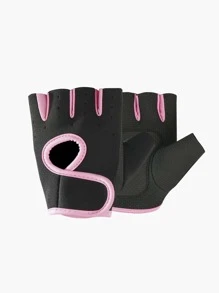 1 Pair Fitness Workout Neoprene Weightlifting Non-Slip Sports Gloves. - Baby Pink - View 3