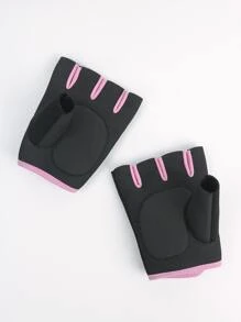 1 Pair Fitness Workout Neoprene Weightlifting Non-Slip Sports Gloves. - Baby Pink - View 4