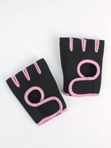 1 Pair Fitness Workout Neoprene Weightlifting Non-Slip Sports Gloves. - Baby Pink - View 6