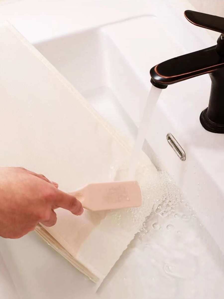 1pc Clothes Storage Bag With Handle, Solid Color Compartment Drawer