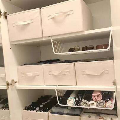 1 túi đựng quần áo có quai xách, hộp đựng ngăn kéo màu trơn đựng quần jean mỏng, quần dài, áo phông, quần legging trang trí trang trí lễ hội trang trí phòng trang trí nhà trang trí phòng ngủ trang trí phòng ngủ, tổ chức, lưu trữ gia đình, áo phông trắng nữ, quần đen nữ, quần áo mùa đông nữ, váy,