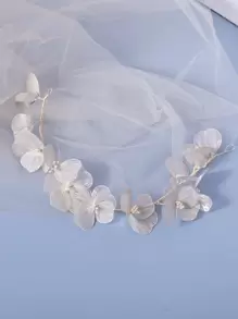 Băng đô cài tóc cô dâu hình lá rỗng, phong cách Boho, thích hợp cho ngày Valentine, đám cưới. - Bạc - Xem 5