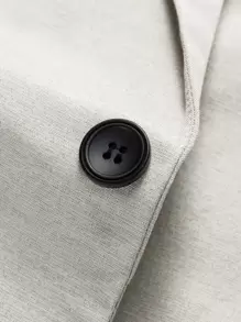 Manfinity Mode 男士單釦西裝外套 - 米色 - 查看 3