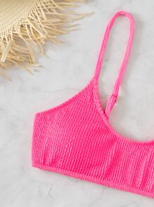 Swim Basics Top bikini Smocked