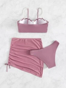 3 gói Trang trí ngọc trai giả nâng ngực Bikini & Váy đi biển - Bụi hồng - Xem 2