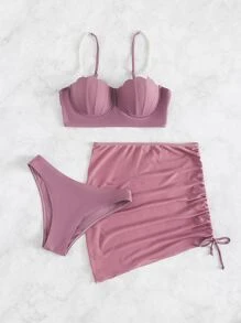 3 gói Trang trí ngọc trai giả nâng ngực Bikini & Váy đi biển - Bụi hồng - Xem 5